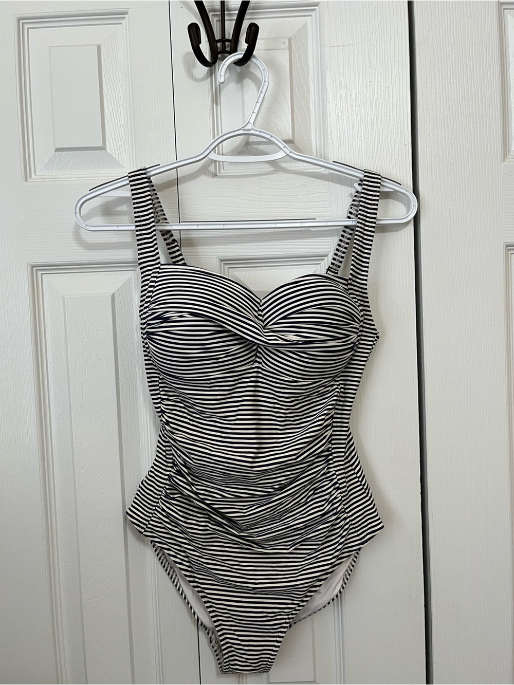 Classic Navy & White Stripe One-Piece Swimsuit